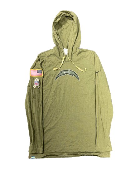 Joshua Kelley Los Angeles Chargers Player Exclusive "Salute To Service" Performance Hoodie (Size L)