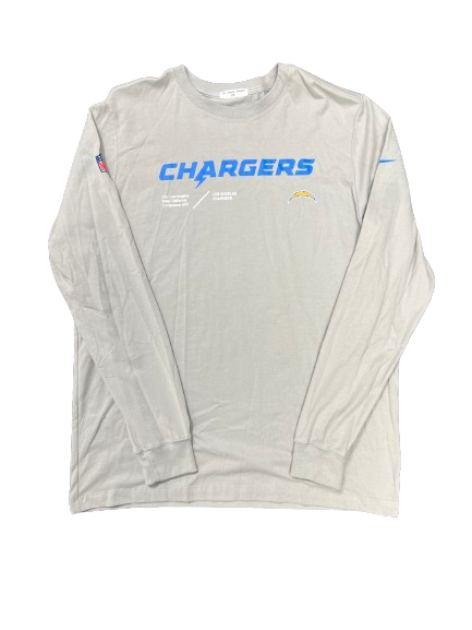 Joshua Kelley Los Angeles Chargers Team Issued Long Sleeve Shirt (Size L)
