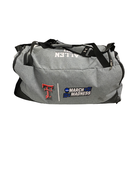 KJ Allen Texas Tech Basketball Player-Exclusive March Madness Travel Duffel Bag With 
