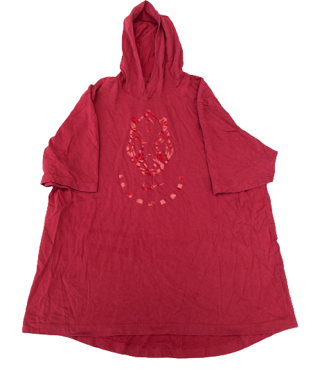 Arkansas Basketball Player Exclusive Pre-Game Warm-Up Short Sleeve Hoodie (Size XL)