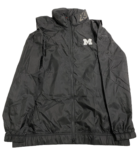 William Wagner Michigan Football Player Exclusive "JORDAN ENGINEERED" Citrus Bowl Black Jacket (Size XL)
