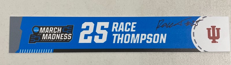 Race Thompson Indiana Basketball SIGNED March Madness Locker Room Nameplate