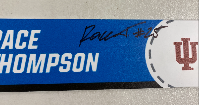 Race Thompson Indiana Basketball SIGNED March Madness Locker Room Nameplate