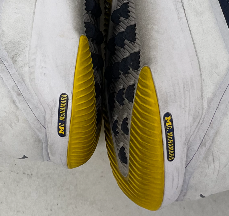 Cade McNamara Michigan Football Player Exclusive Shoes with Player Tags (Size 12) - Given to Alan Bowman