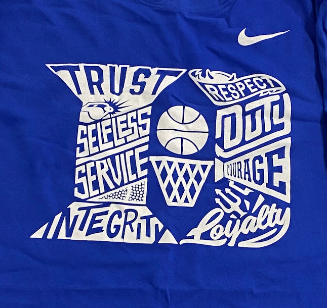 Wendell Moore Duke Basketball Player Exclusive Workout Shirt (Size L)