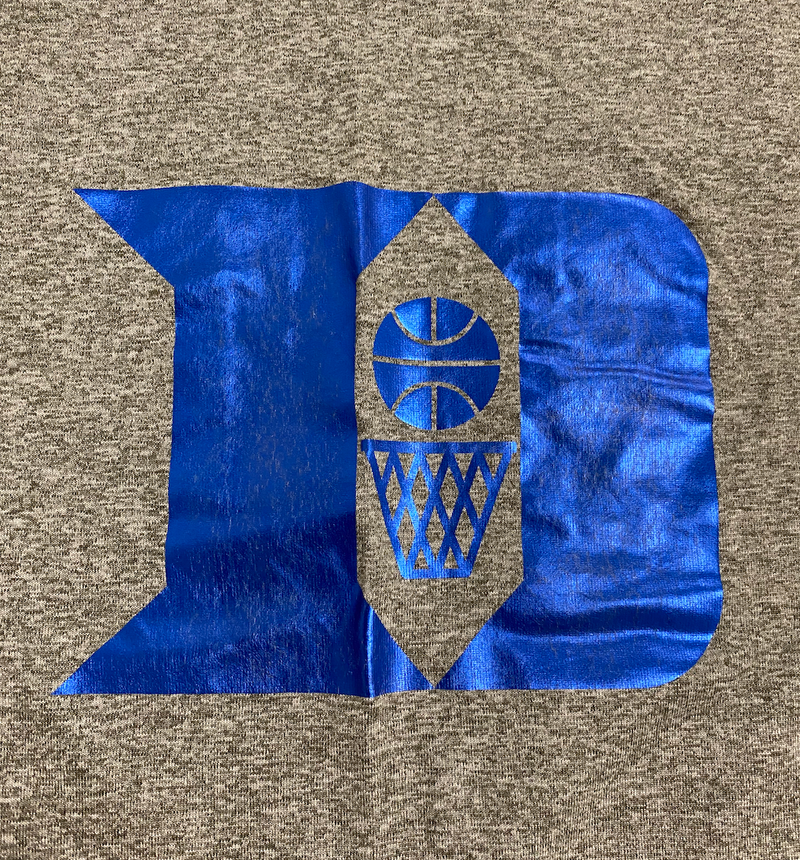 Christian Reeves Duke Basketball Player Exclusive Workout Shirt with METALLIC LOGO (Size XXL)