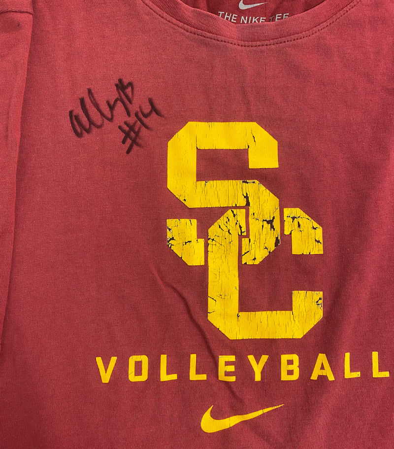 Ally Batenhorst USC Volleyball SIGNED Player Exclusive Workout Shirt (Size L)