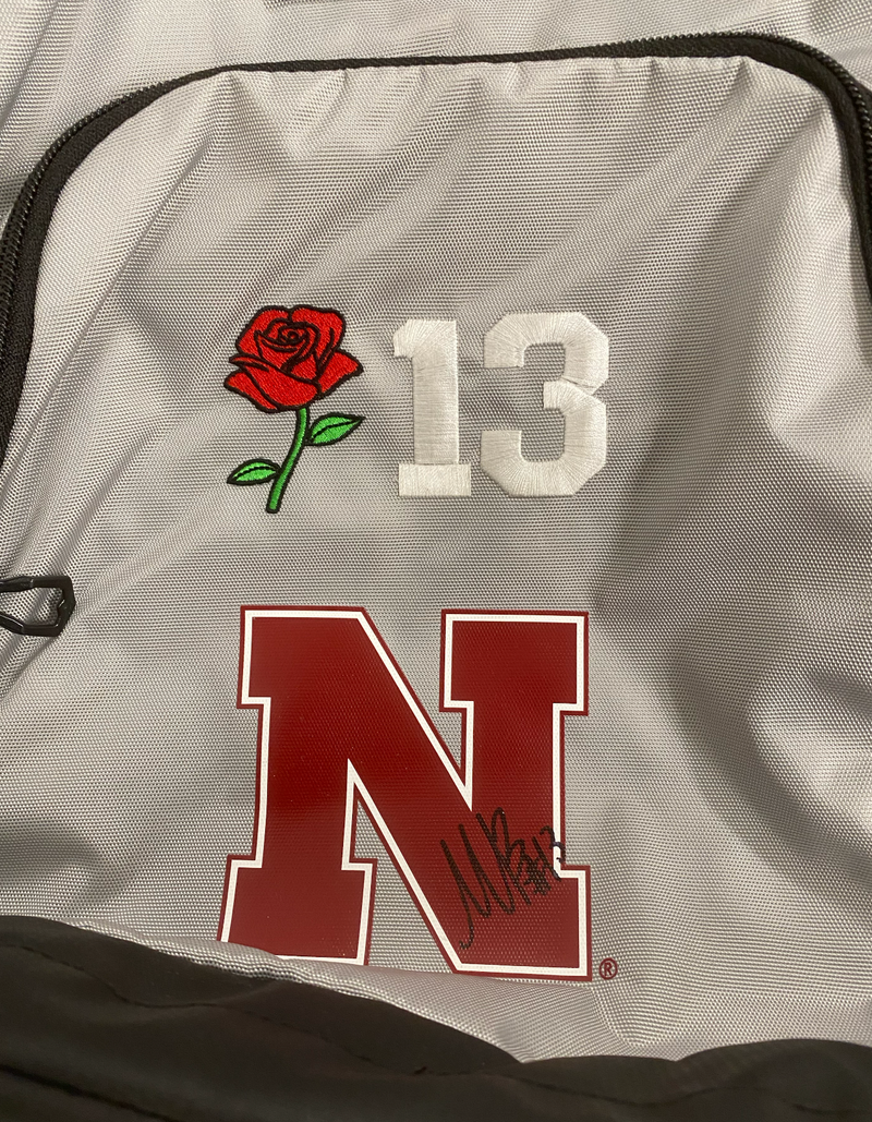 Merritt Beason Nebraska Volleyball SIGNED Player Exclusive Travel Backpack with 