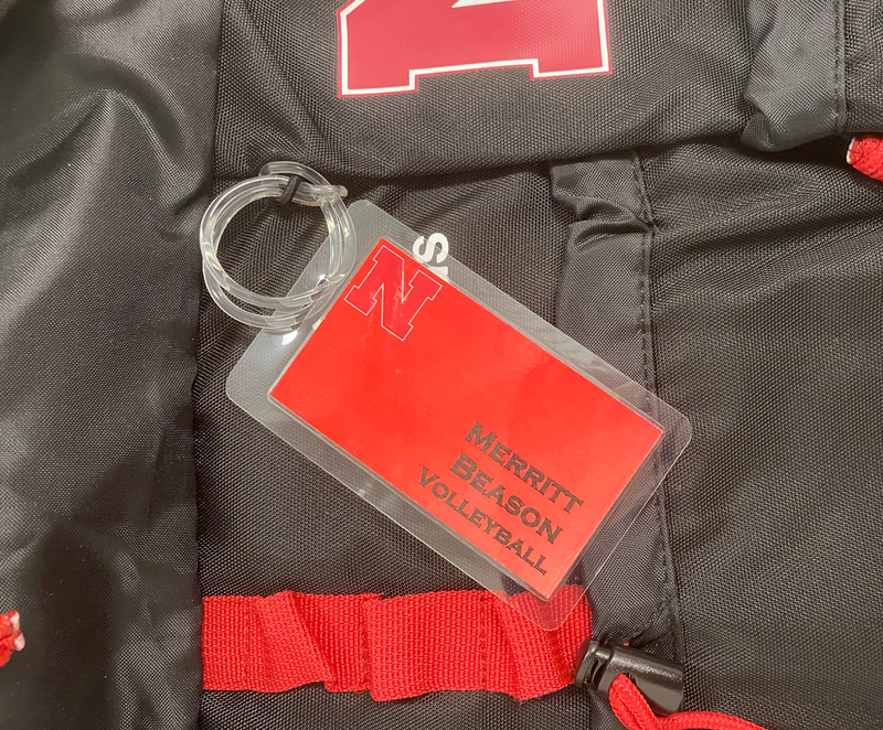 Merritt Beason Nebraska Volleyball SIGNED Player Exclusive Travel Backpack with Player Tag