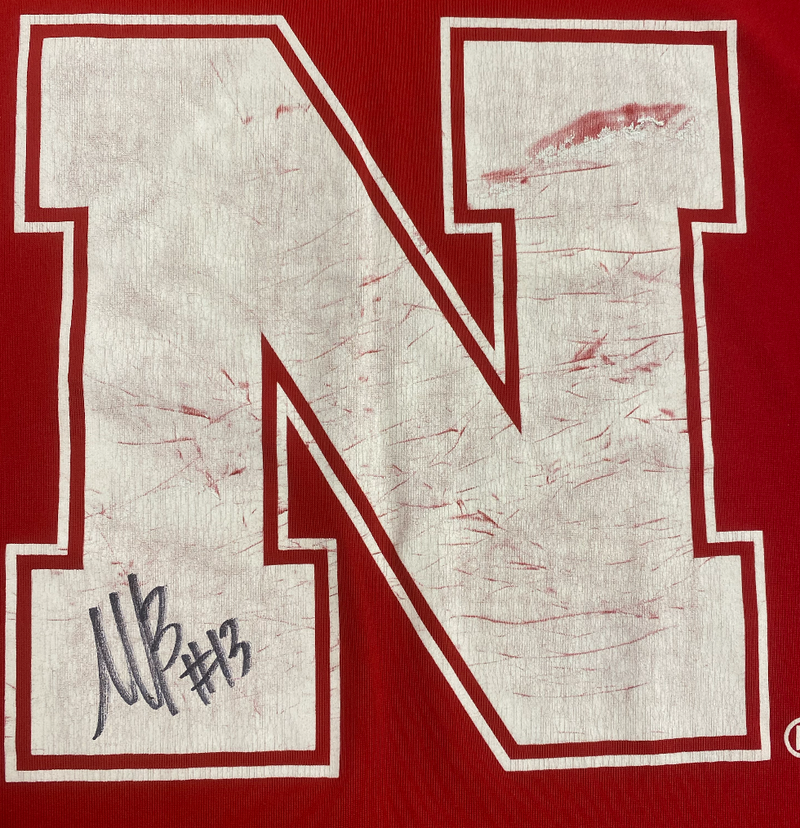 Merritt Beason Nebraska Volleyball SIGNED Player Exclusive Team Issued Practice Shirt (Size LT)