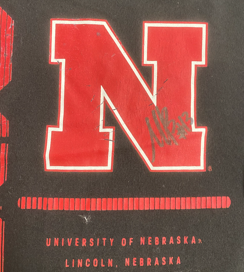 Merritt Beason Nebraska Volleyball SIGNED Team Issued Practice Shirt (Size XL)
