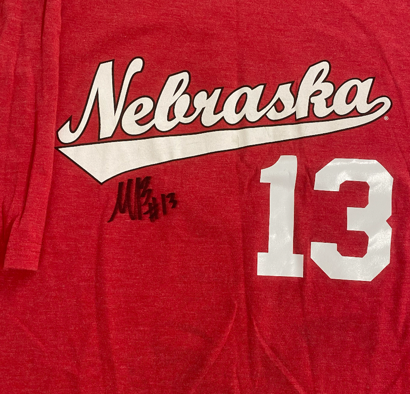 Merritt Beason Nebraska Volleyball SIGNED Player Exclusive Shirt with Number on Front & Back (Size XL)