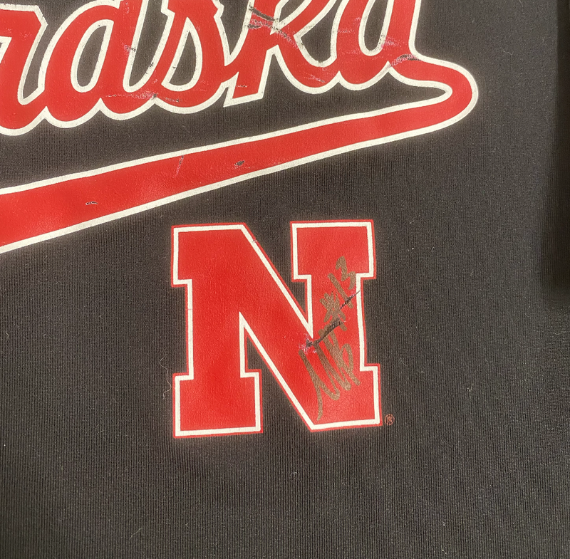 Merritt Beason Nebraska Volleyball SIGNED Player Exclusive Practice Shirt (Size XL)
