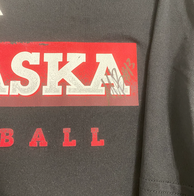 Merritt Beason Nebraska Volleyball SIGNED Player Exclusive Practice Shirt (Size LT)