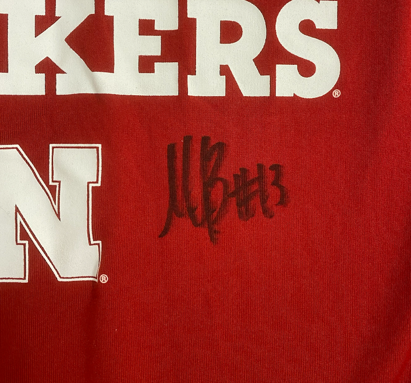 Merritt Beason Nebraska Volleyball SIGNED Player Exclusive Long Sleeve Shirt (Size LT)