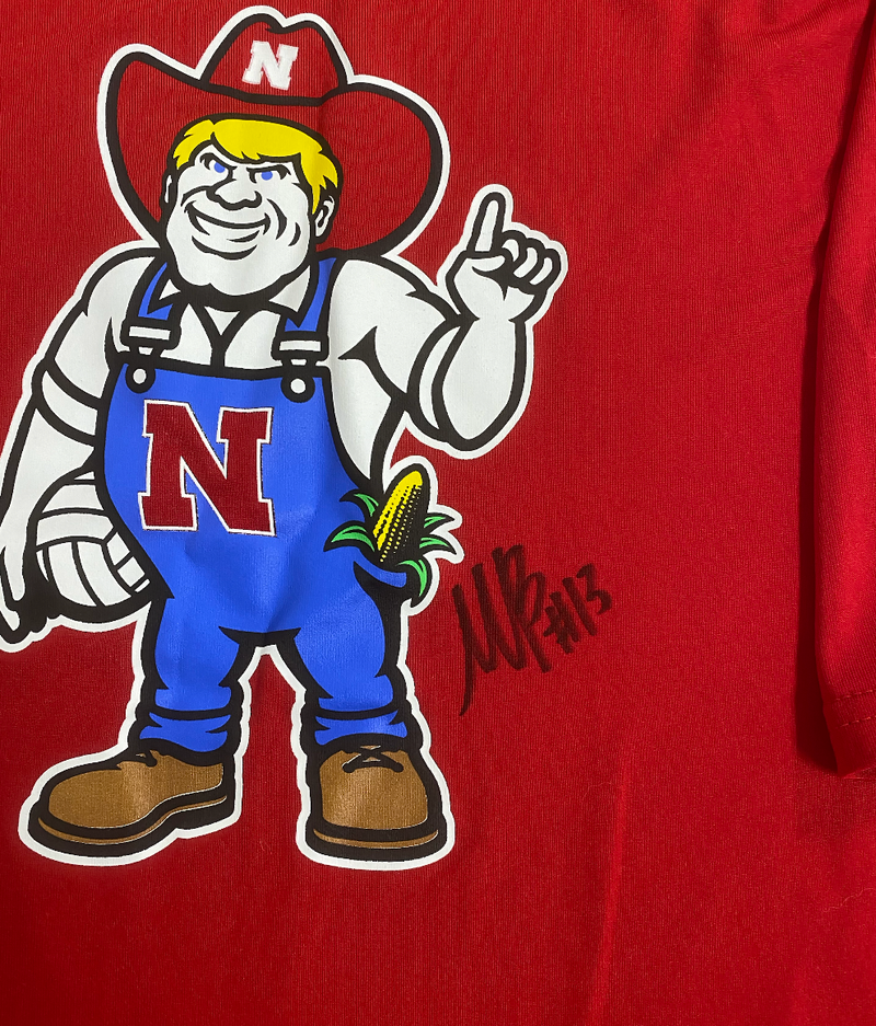Merritt Beason Nebraska Volleyball SIGNED Player Exclusive Practice Shirt (Size LT)