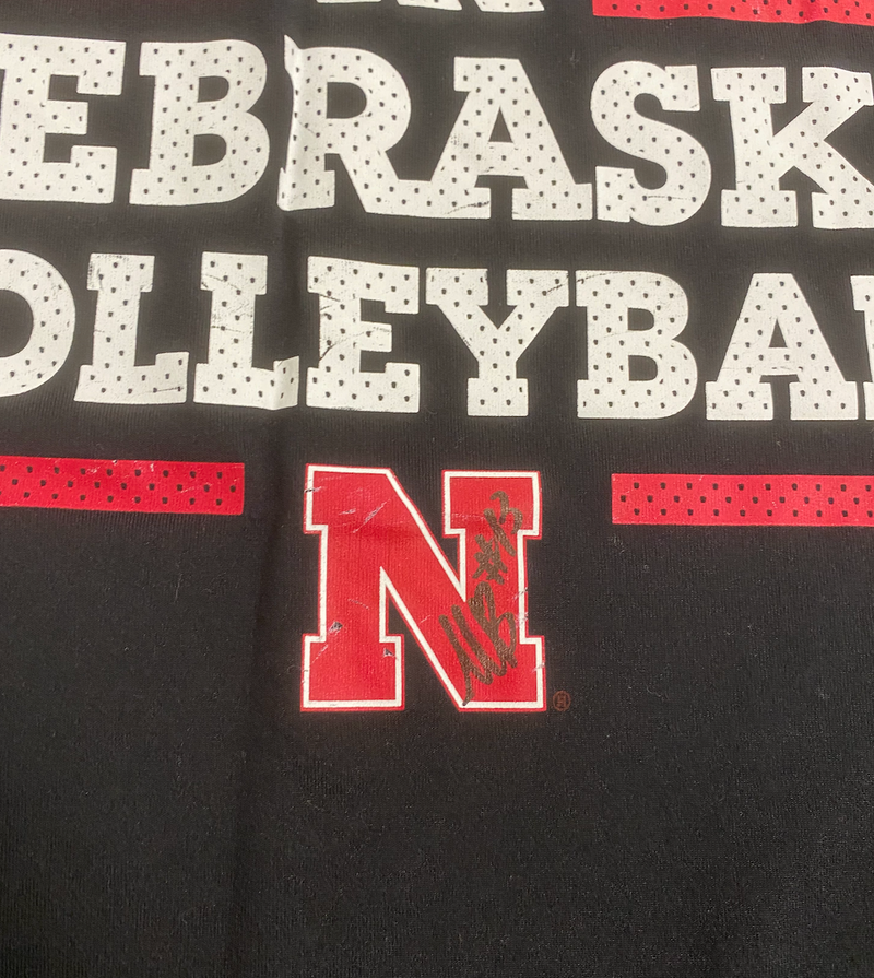 Merritt Beason Nebraska Volleyball SIGNED Player Exclusive Practice Shirt (Size L)