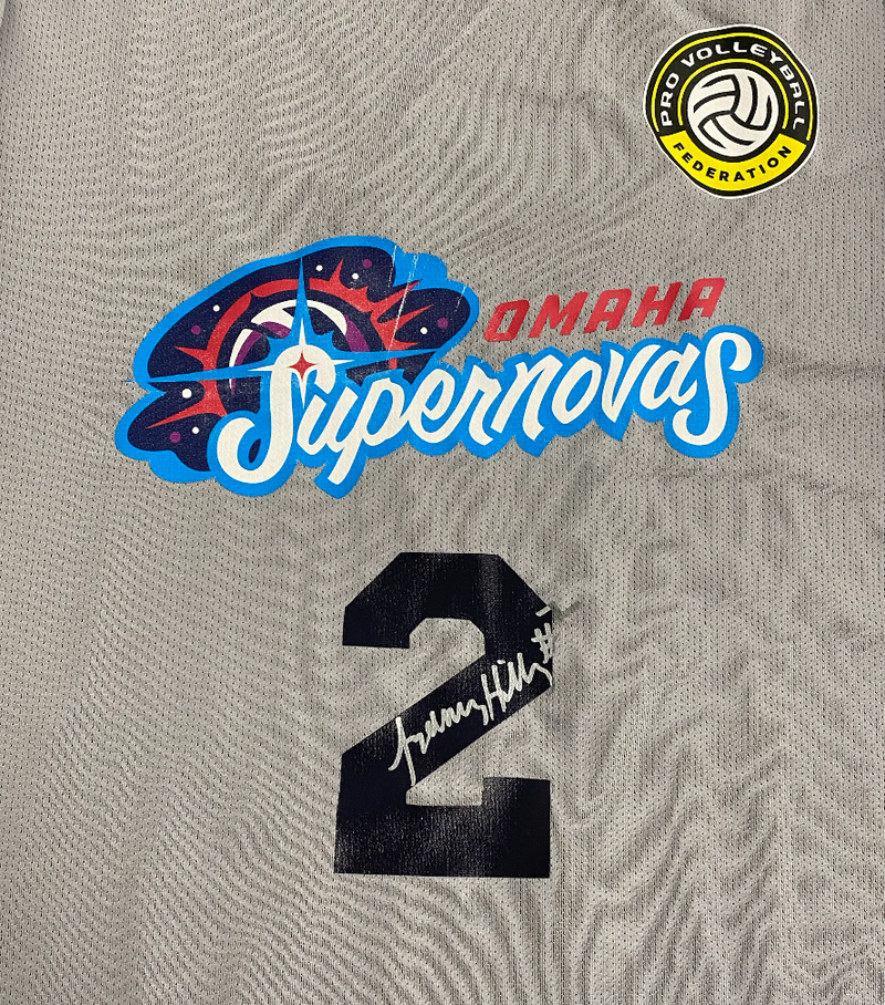 Sydney Hilley Omaha Supernovas SIGNED Player Exclusive Practice Worn Shirt (Size M)