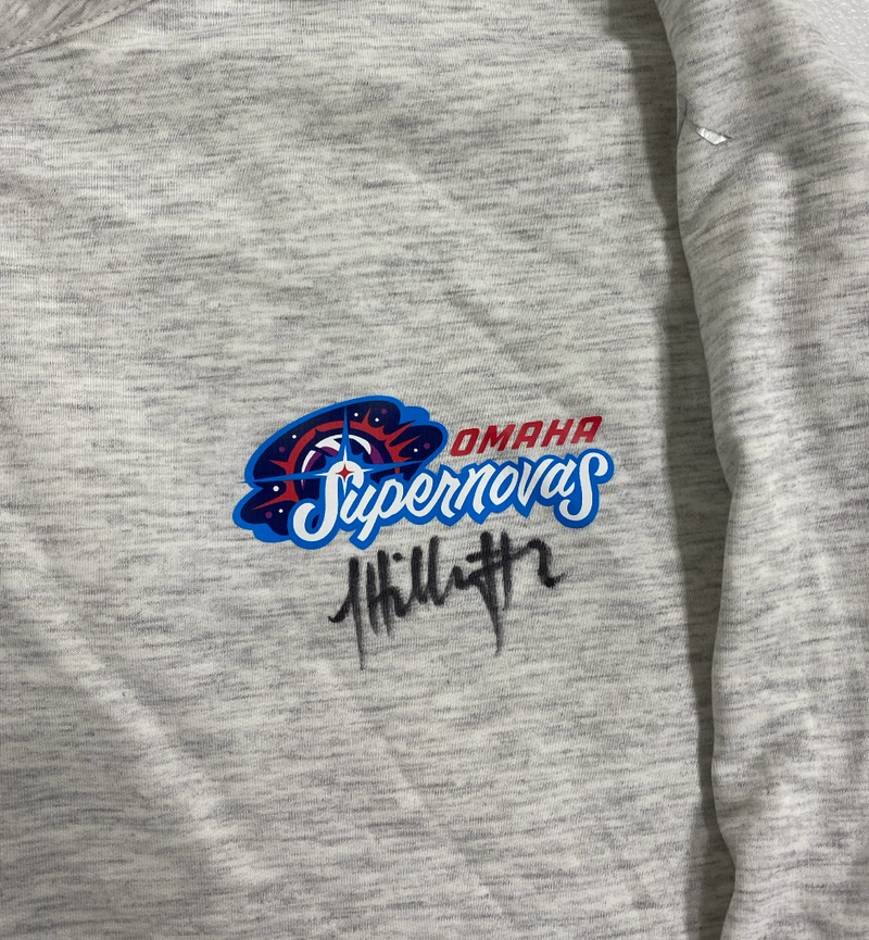 Sydney Hilley Omaha Supernovas SIGNED Player Exclusive Quarter-Zip Pullover (Size L)