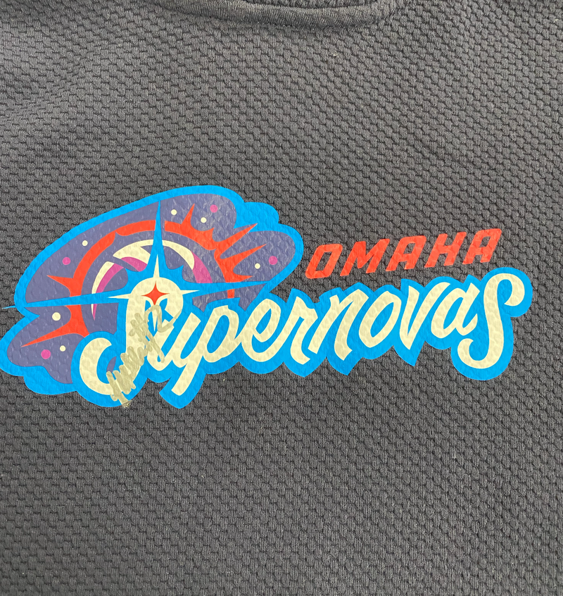 Sydney Hilley Omaha Supernovas SIGNED Player Exclusive Short-Sleeve Performance Hoodie (Size L)