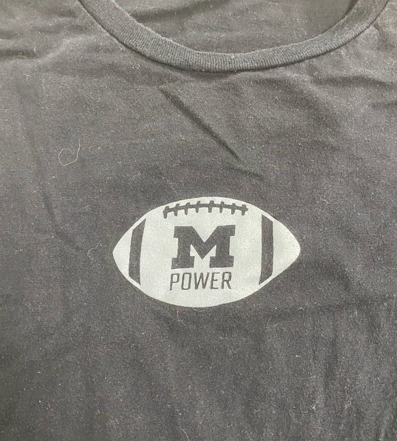 William Wagner Michigan Football Player Exclusive Black Special Teams "POWER" T-Shirt (Size XL)