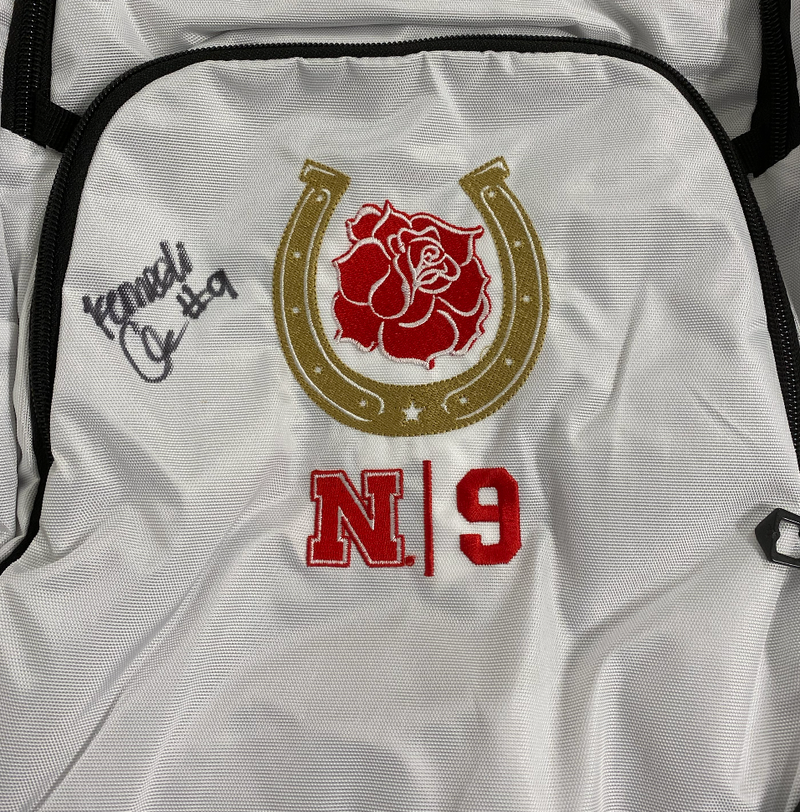 Kennedi Orr Nebraska Volleyball SIGNED Player Exclusive "2024 SEASON RACE FOR THE ROSES - FINAL FOUR IN KENTUCKY" Travel Backpack with 