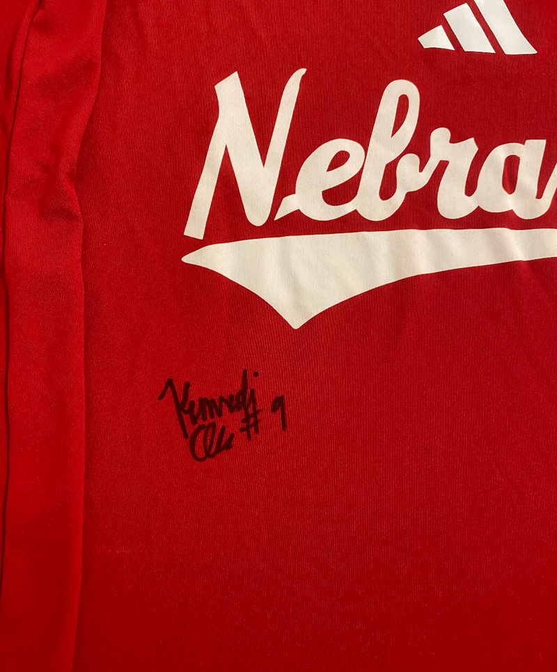 Kennedi Orr Nebraska Volleyball SIGNED Player Exclusive Long Sleeve Pre-Game Warm-Up Shirt (Size L)