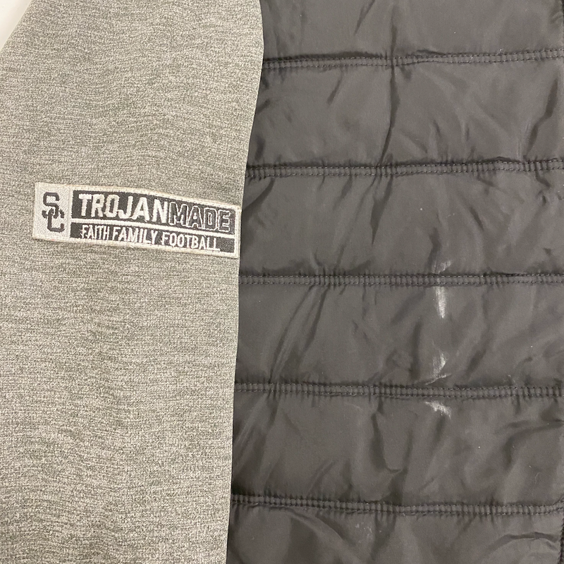 Velus Jones Jr. USC Football Player Exclusive "TROJAN MADE / FAITH, FAMILY FOOTBALL" Jacket (Size L)