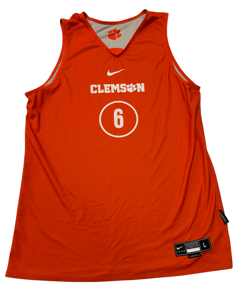 Myles Foster Clemson Basketball Player Exclusive Reversible Practice Jersey (Size L)