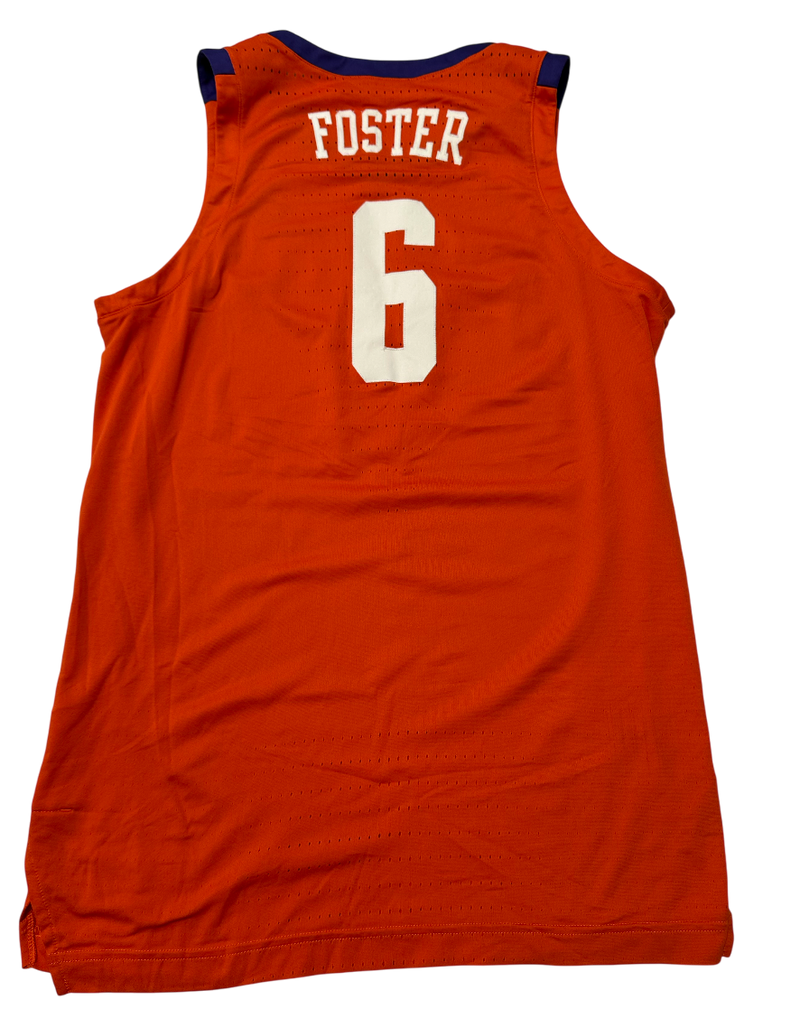 Myles Foster Clemson Basketball 2024-2025 Game Worn Jersey (Size 48)