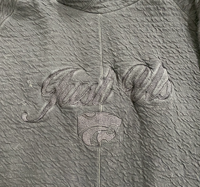 Kansas State Basketball Team Exclusive All Black "JUST US" Sweatshirt (Size M)