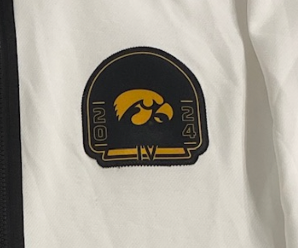 Sydney Affolter Iowa Basketball Player Exclusive 2024 NCAA Tournament- including FINAL FOUR (vs. UCONN) & FINALS (vs. South Carolina) - Pre-Game Warm-Up / Bench Jacket (Size LT)
