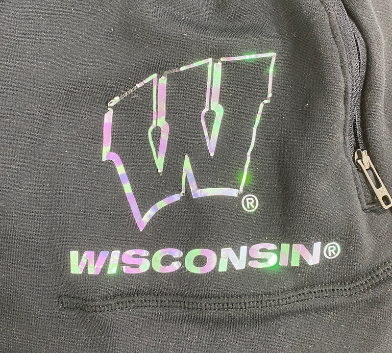 Quincy Burroughs Wisconsin Football Player Exclusive Travel Sweatpants with Reflective Logo (Size L)