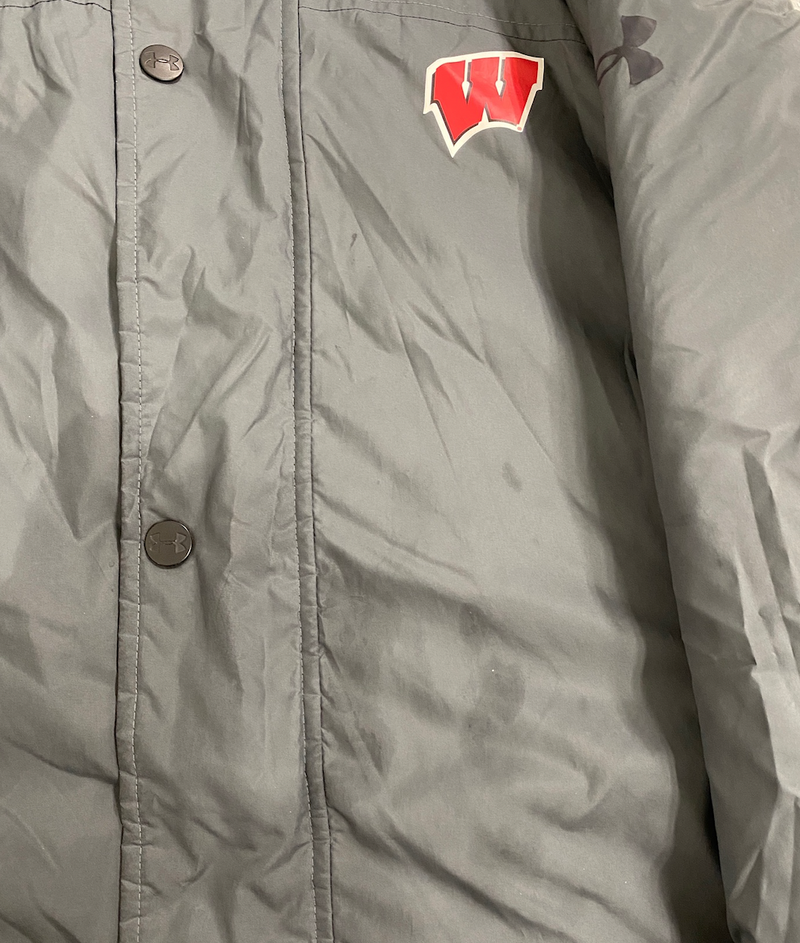 Quincy Burroughs Wisconsin Football Player Exclusive Heavy Duty Winter Trench Jacket (Size M)
