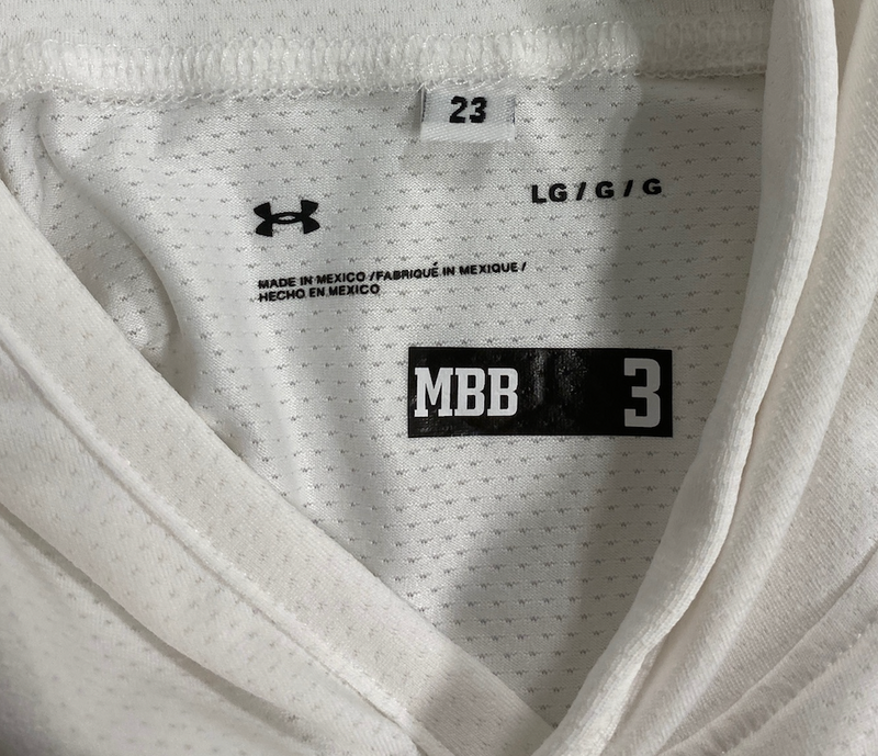 Ty Berry Northwestern Basketball Player Exclusive Pre-Game Warm-Up "Alternate Jersey" Short-Sleeve Hoodie with Player Tag (Size L)