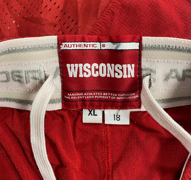 Aleem Ford Wisconsin Basketball 2018 Season Game Worn Shorts - Sophomore Season (Size XL)
