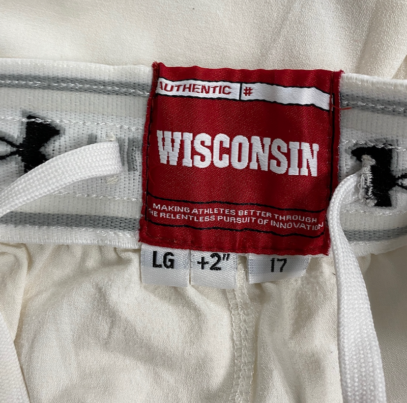 Aleem Ford Wisconsin Basketball 2017 Season Game Worn Shorts - Freshman Season (Size L)