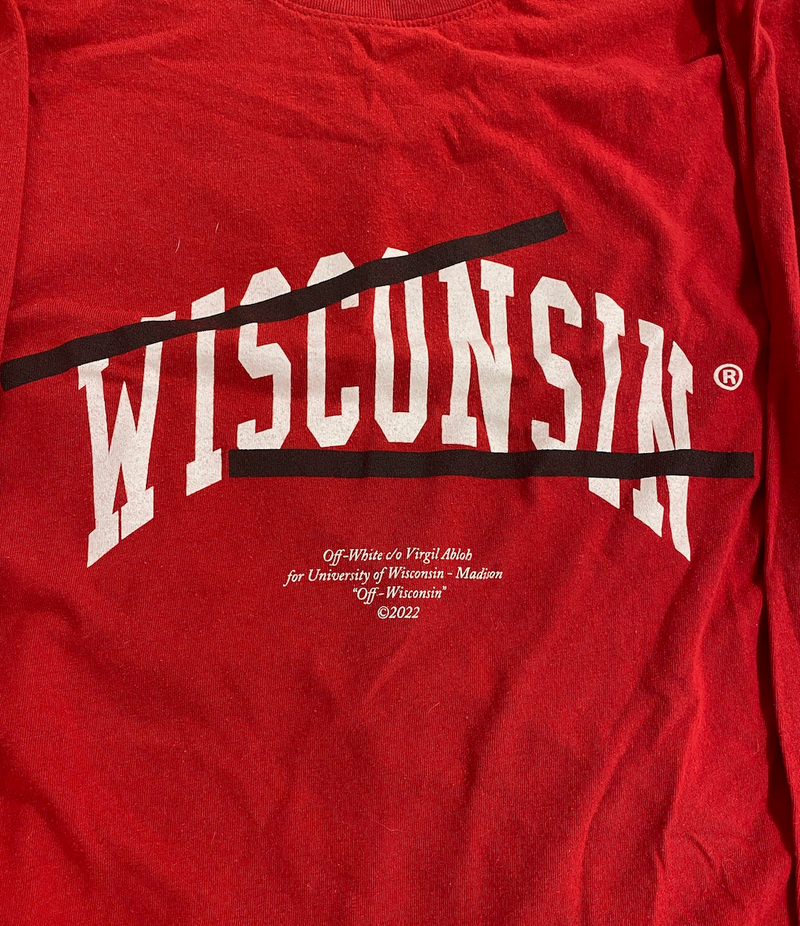 Steven Crowl Wisconsin Basketball Player Exclusive "OFF-WHITE Virgil Abloh" Black History Month Pre-Game Warm-Up Long Sleeve Shooting Shirt (Size XL) *RARE*
