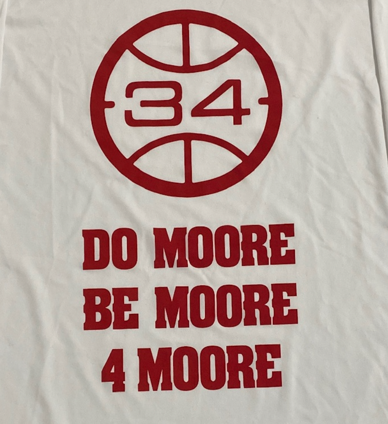 Steven Crowl Wisconsin Basketball Player Exclusive "DO MOORE, BE MOORE, 4 MOORE" Pre-Game Warm-Up Long Sleeve Shooting Shirt (Size XXL) - Honoring Coach Howard Moore