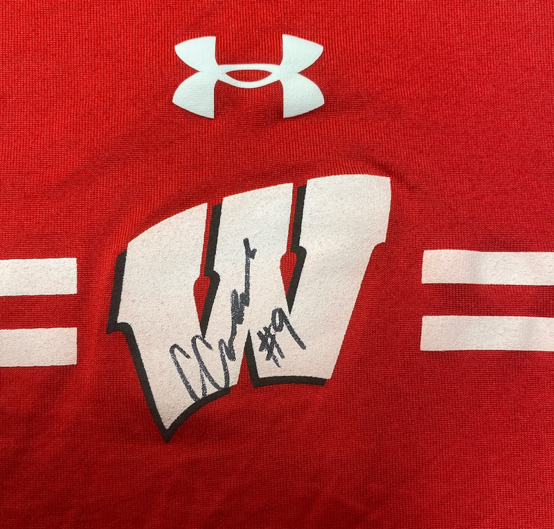 CC Crawford Wisconsin Volleyball SIGNED Team Issued Long Sleeve Shirt (Size L)