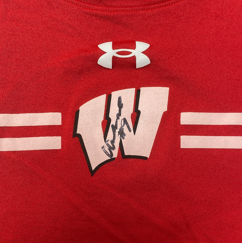CC Crawford Wisconsin Volleyball SIGNED Team Issued Workout Shirt (Size M)