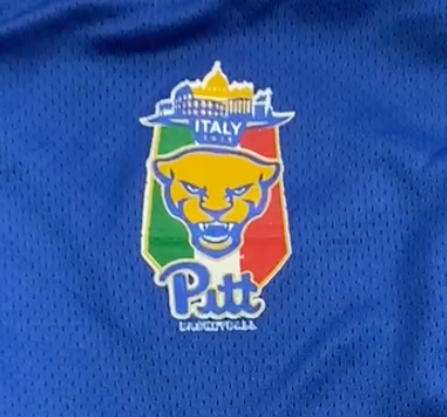Ithiel Horton Pittsburgh Basketball 2019 Italy Summer Trip Game Jersey with Specialty Logo (Size LT)