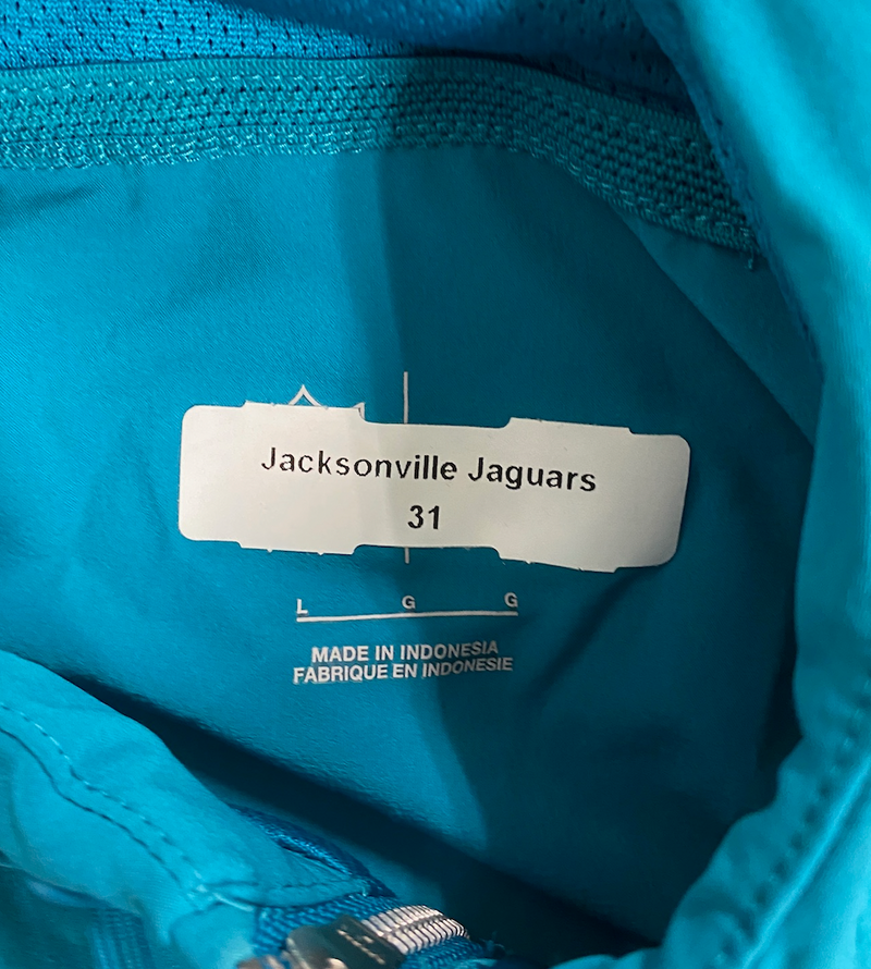 Keilan Robinson Jacksonville Jaguars Team Issued Quarter-Zip Jacket with Player Tag (Size L)