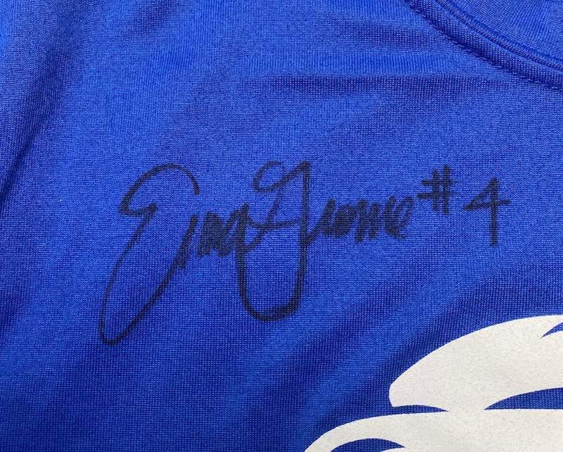Emma Grome Kentucky Volleyball SIGNED Player Exclusive "Summer 2021 / Blue Collar" Workout Shirt (Size M)