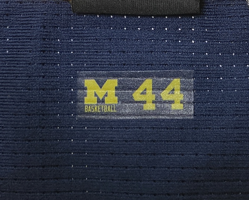 Michigan Basketball Player Exclusive Pre-Game Warm-Up Long Sleeve Shooting Shirt with Player Tag (Size XXL)