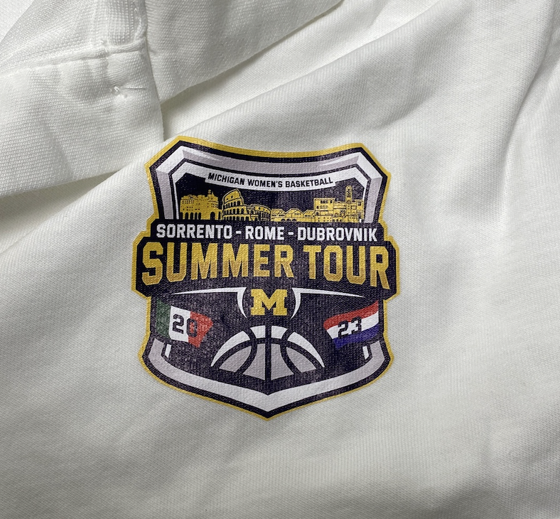 Cameron Williams Michigan Basketball Player Exclusive "2023 Summer Tour" Polo Shirt (Size XL)
