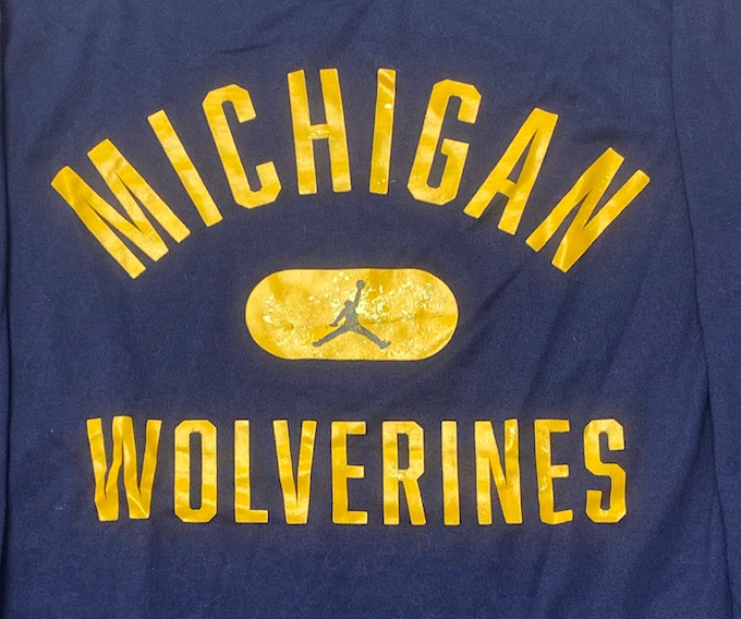 Whitney Sollom Michigan Basketball Team Issued Long Sleeve Shirt (Size M)