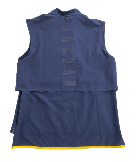 Jake Moody Michigan Football Player Exclusive Sleeveless Pre-Game Warm-Up Jacket with 