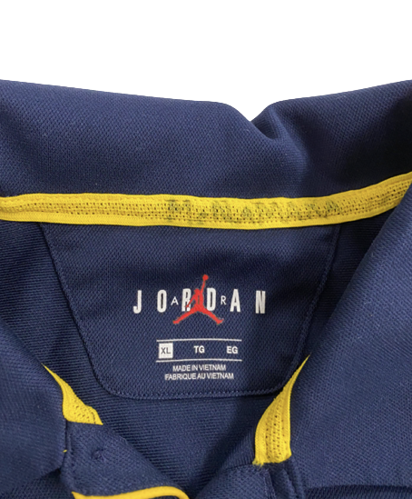 Jake Moody Michigan Football Team Issued Polo Shirt - Given to by Cade McNamara (Size XL)