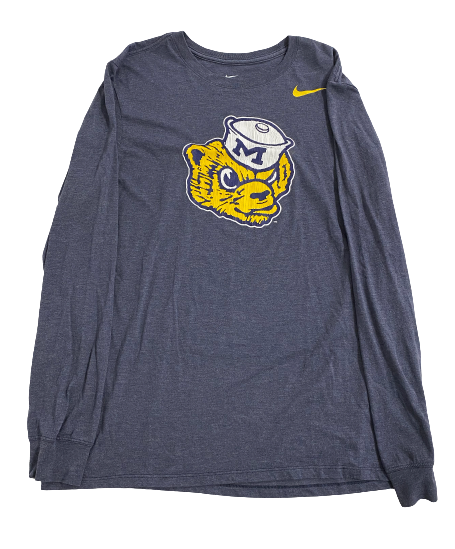Jake Moody Michigan Football Team Issued Long Sleeve Shirt (Size L)